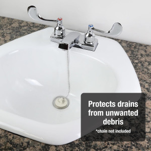 Danco 1-1/2 inch Rubber Drain Stopper, White, Card...