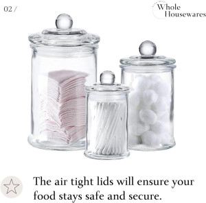 Whole Housewares - Set of 3 Bathroom Canisters - S...