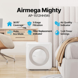 Coway Airmega AP-1512HH(W) True HEPA Purifier with...