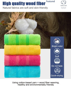 Multicolor Fingertip Towels for Bathroom - Kid's F...