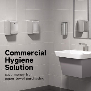 AIKE UL Approved Compact Jet Hand Dryer Hard-Wired...