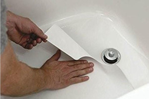 Safe Way Traction 16" X 40" White Adhesive Vinyl A...