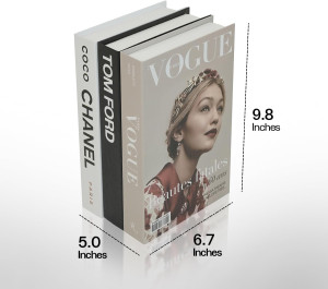 Chic Faux Book Set for Stylish Home Decor - Preppy...