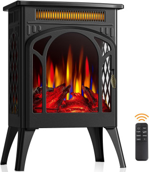 Joy Pebble Electric Fireplace Stove, 1500W 3s Fast...
