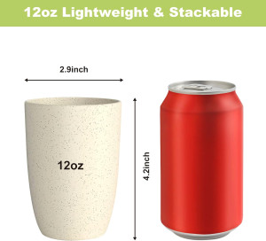 Wheat Straw Cups Plastic Cups Unbreakable Drinking...