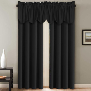 H.VERSAILTEX 2 Panels Blackout Curtain Valances fo...