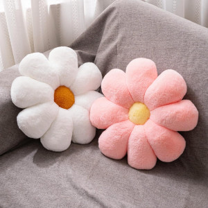 2 Pcs Flower Pillow Daisy Preppy Throw Pillows Set, Cute Teen Girls Bedroom Preppy Room Decor Aesthetic Decorative Throw Pillows for Bed Sofa Chair Decor (Pink & White)