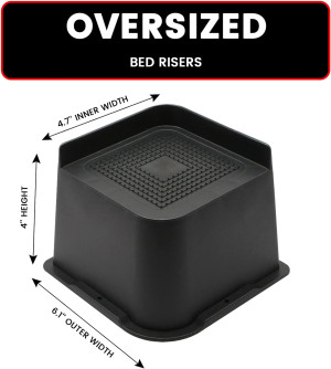 Bed Risers 4 inch,6 inch, 8 inch, Oversized Furnit...
