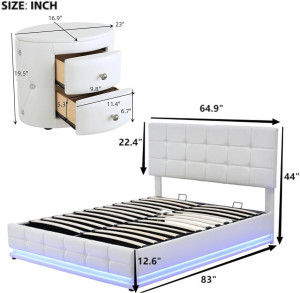 Harper & Bright Designs 3-Pieces Queen Bedroom Set...