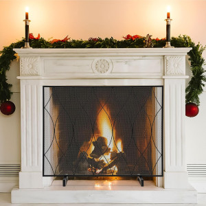 FEED GARDEN Fireplace Screen 38" Wx 31" H Single P...