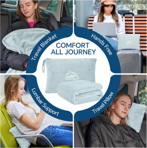 BEDELITE Travel Blanket Airplane Compact with Bag,...