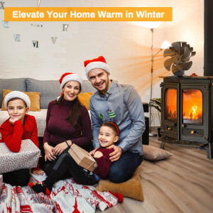 Wood Stove Fan Heat Powered Stove Fan, Fireplace F...