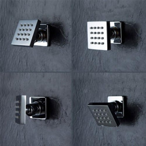 Square Solid Brass Shower Body Sprays Massage with...
