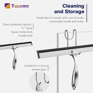 12'' Shower Squeegee, TOOVEM Shower Squeegee for S...