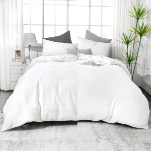 HOMBYS Reversible Waterproof Duvet Cover, Breathab...
