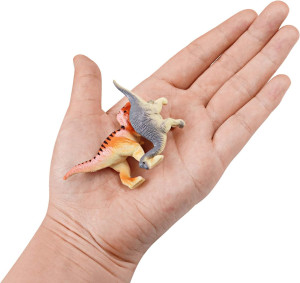 HAPTIME Plastic Assorted Mini Dinosaur Figures, Li...