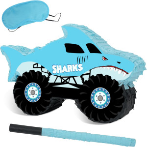 Shark Truck Pinata - Monster Truck Pinata with Bli...