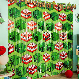 Pixel Game Themed Party Supplies,2 Pack Creeper &...
