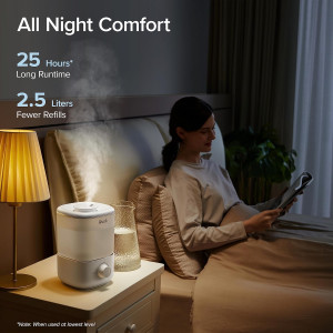 LEVOIT Top Fill Humidifiers for Bedroom, 2.5L Larg...