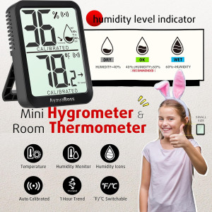 3 Pack Room Thermometer Indoor Hygrometer for Home...