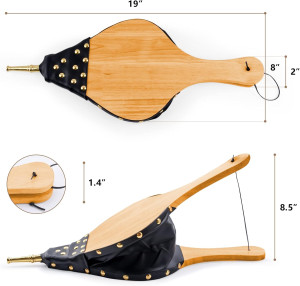 Fireplace Bellows, 19"x8" Bellows Indoor for Fire...