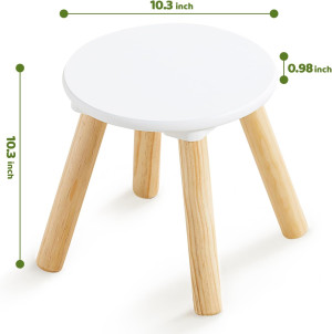 Beright Wooden Step Stool for Kids, 9 Inch Round K...