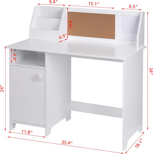 UTEX Kids Study Desk with Storage, Wooden Children...