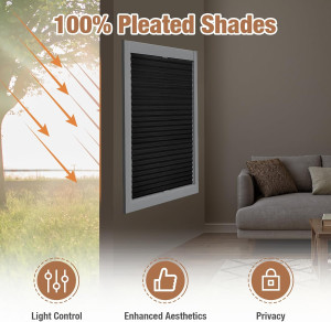 Zipcase 6 Pack Window Blackout Shades, 100% Shadin...