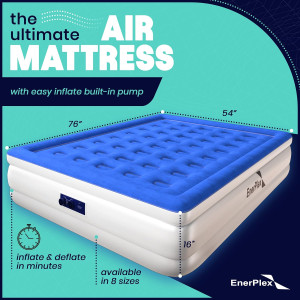 EnerPlex Air Mattress with Built-in Pump - Double...