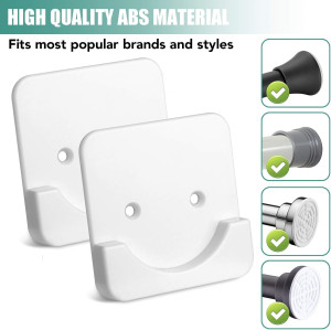 Adhesive Shower Rod Tension Holder | Mount Retaine...