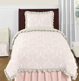 Sweet Jojo Designs Blush Pink Twin Bed Skirt for G...