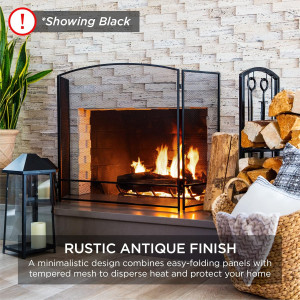 Best Choice Products 47.5x27.25in 3-Panel Simple S...