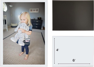 Magtech Magnetic Pocket Picture Frame, White, Hold...