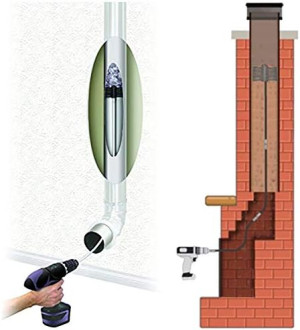 Chimney Cleaning Brush Dryer Duct Cleaner 2-in-1 K...