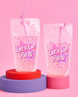xo, Fetti Let's Go Party Pink Drink Pouches - 16 c...