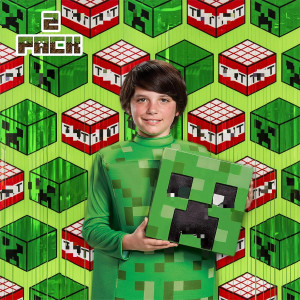 Pixel Game Themed Party Supplies,2 Pack Creeper &...
