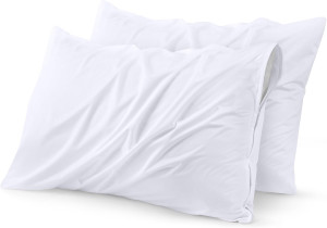 Utopia Bedding Waterproof Pillow Protectors Zipper...