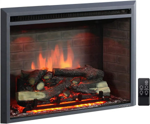 PuraFlame Western Electric Fireplace Insert with F...