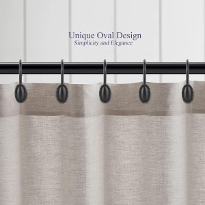 Shower Curtain Hooks, Decorative Curtain Rings, Ru...