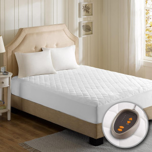 Beautyrest Cotton Blend Heated Mattress Pad Secure...