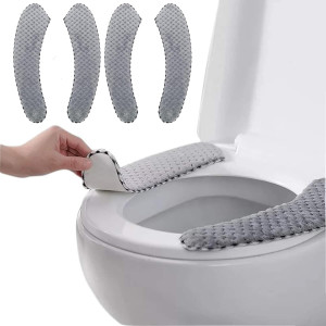 2Pairs Warm Toilet Seat Cover Mat Plush Thick Toil...