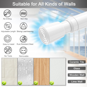 AIZESI 2pcs Spring Tension Rods Adjustable 26 to 3...