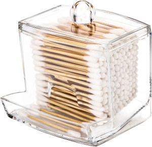 Tbestmax 10oz Qtip Holder Dispenser Big Clear Bath...