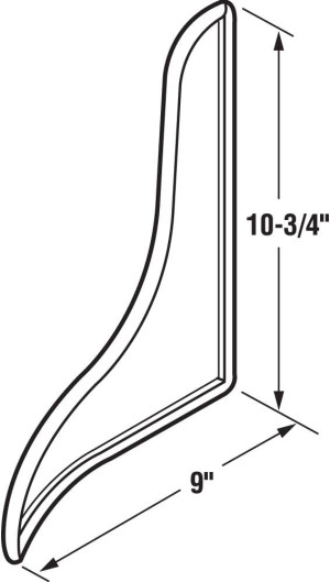 Prime-Line MP6086 Bath Tub Splash Guard, 9 In. x 1...