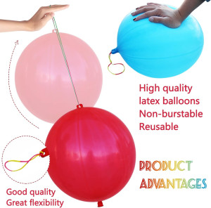 30Pcs Punch Balloons, Thickened Neon Punching Ball...