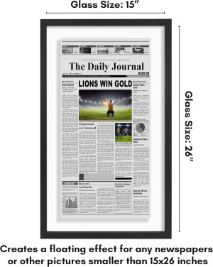 Americanflat 15x26 Newspaper Frame with Shatter-Re...