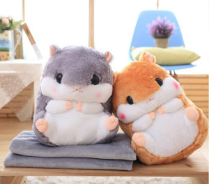 Plush Hamster Stuffed Animal Toys Hamster Throw Pi...