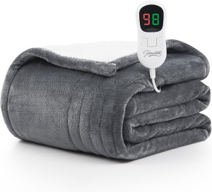 Homemate Heated Blanket Electric Throw - 50"x60" H...