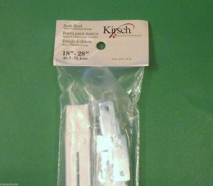 TWO Kirsch FLAT SASH RODS for Top & Bottom Doors &...