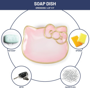 Jay Franco Hello Kitty Soap Dish - Pink Resin Spon...